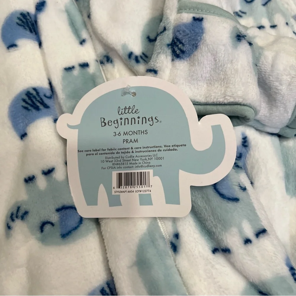 Baby boy set of two hooded footies  size‎ 3-9 months